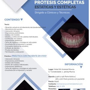 Prótesis Completas SEMCD  (Técnica de Succión) - 1 de Octubre 2022